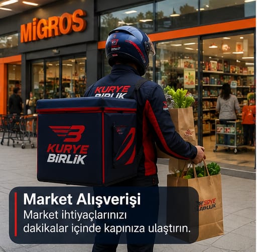 Market alışverişi teslimatı — Kurye Birlik