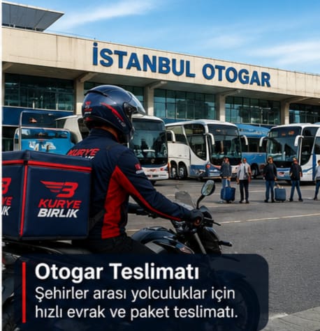 Otogar moto kurye teslimatı — Kurye Birlik
